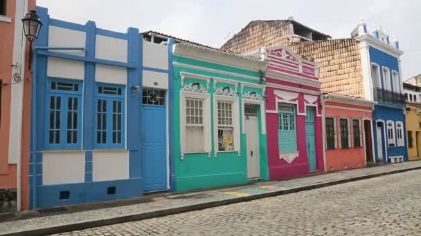 Salvador Bahia Brazil May 2023 View Old Houses Neighborhood Santo — Stock Video