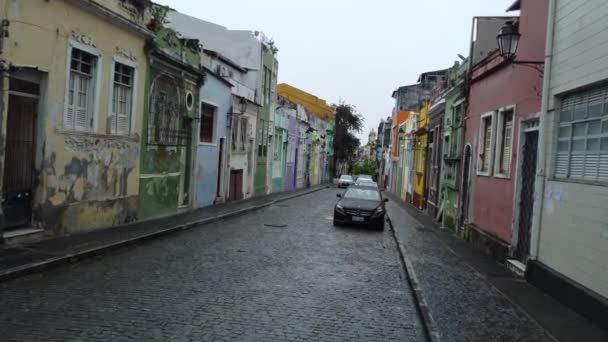 Salvador Bahia Brasile Maggio 2023 Veduta Vecchie Case Nel Quartiere — Video Stock