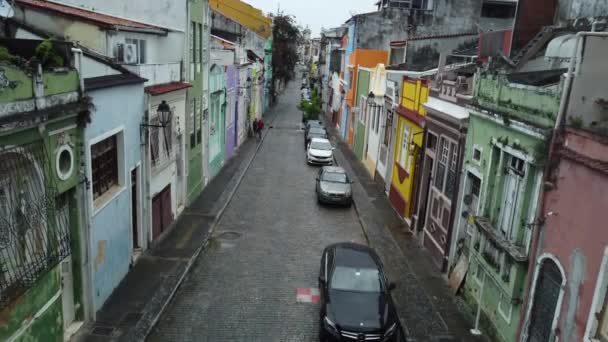 Salvador Bahia Brasil Maio 2023 Vista Casas Antigas Bairro Santo — Vídeo de Stock