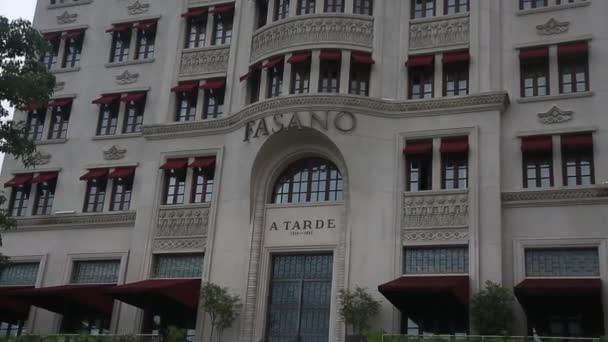 Salvador Bahia Brasil Maio 2023 Fachada Hotel Fasano Praça Castro — Vídeo de Stock
