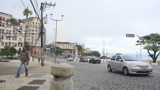 2023年5月8日 萨尔瓦多城历史中心的卡斯特罗 阿尔维斯广场 — 图库视频影像
