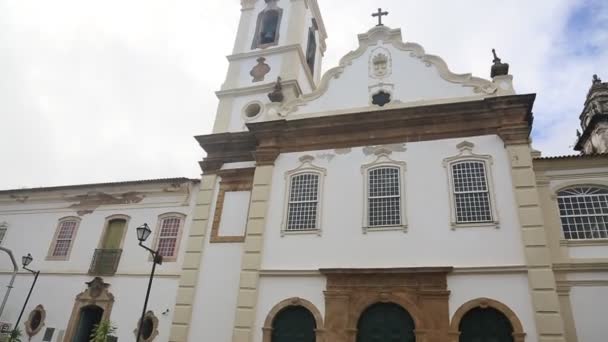 Salvador Bahia Braziliaans Mei 2023 Gevel Van Convento Carmo Het — Stockvideo