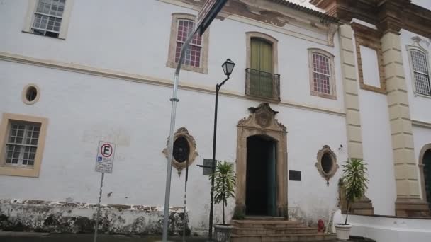 Salvador Bahia Brazylijski Maja 2023 Fasada Convento Carmo Historycznym Centrum — Wideo stockowe