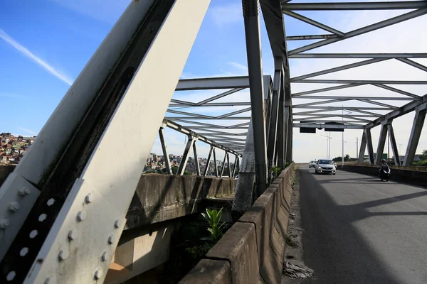 Salvador Bahia Brasil Mayo 2023 Vista Puente Con Viga Hierro —  Fotos de Stock
