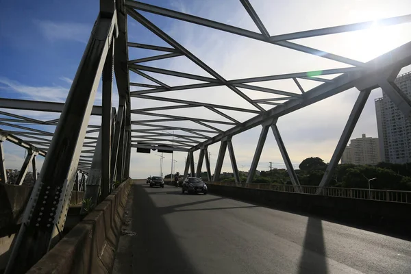 Salvador Bahia Brasil Mayo 2023 Vista Puente Con Viga Hierro —  Fotos de Stock
