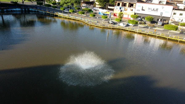 巴伊亚 2023年5月19日 在甘都市看到的湖水曝气器 — 图库照片