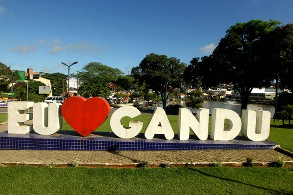 Gandu Bahia Brezilya Mayıs 2023 Gandu Şehrinin Girişini Imzalayın — Stok fotoğraf