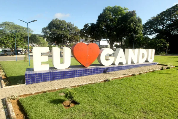 Gandu Bahia Brazil Μαΐου 2023 Πινακίδα Στην Είσοδο Της Πόλης — Φωτογραφία Αρχείου