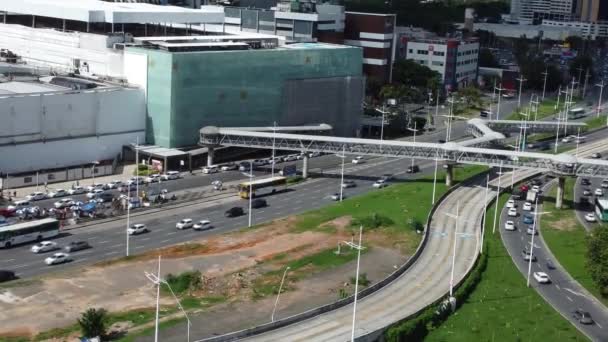 Salvador Bahia Brazil Maj 2023 Exklusivt Transitspår För Brt Transportsystemet — Stockvideo