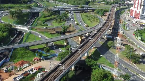 Salvador Bahia Brazil Травня 2023 Рух Транспорту Місті Сальвадор — стокове відео