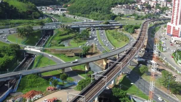 Salvador Bahia Brazil Μαΐου 2023 Κυκλοφορία Οχημάτων Στην Πόλη Του — Αρχείο Βίντεο