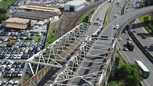 Salvador Bahia Brasilien Mai 2023 Blick Auf Eine Brücke Mit — Stockvideo