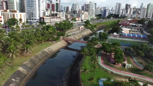 Salvador Bahia Brezilya Mayıs 2023 Salvador Kentindeki Camarajipe Nehrinin Ağzındaki — Stok video