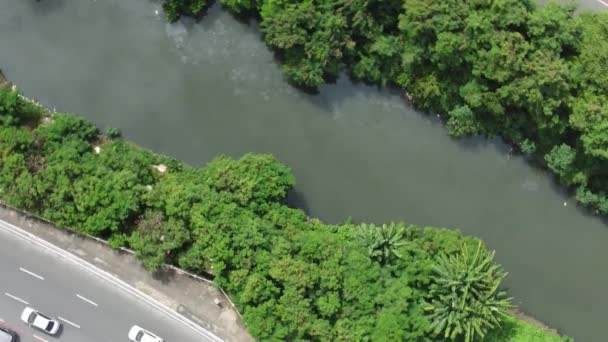 Salvador Bahia Brazil Мая 2023 Года Канал Сети Канализации Реке — стоковое видео