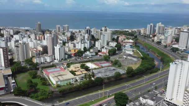 Salvador Bahia Brazil Травня 2023 Повітряний Вид Коста Азула Гирлі — стокове відео