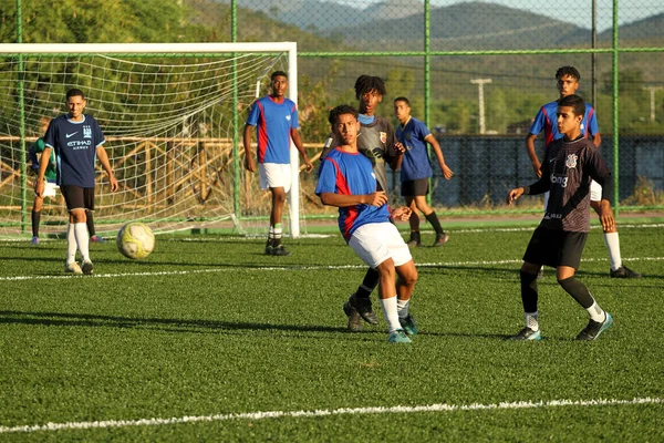 Zequie Bahia Brazil 2023 어린이들 밭에서 경기를 보인다 — 스톡 사진