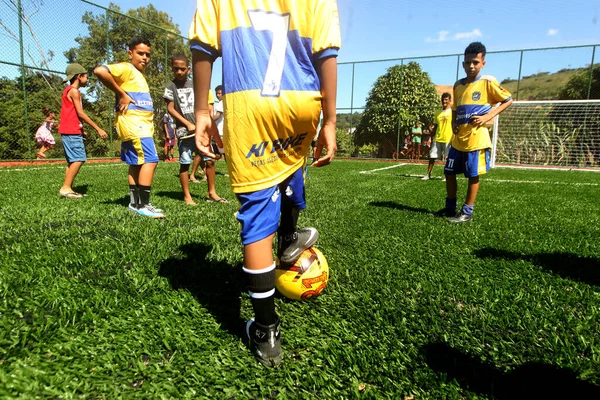 Jequie Bahia Brasil Maio 2023 Jovens São Vistos Durante Jogo — Fotografia de Stock