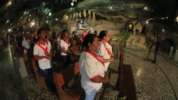 Bom Jesus Lapa Bahia Brazil June 2023 Devotees Відвідують Месу — стокове відео