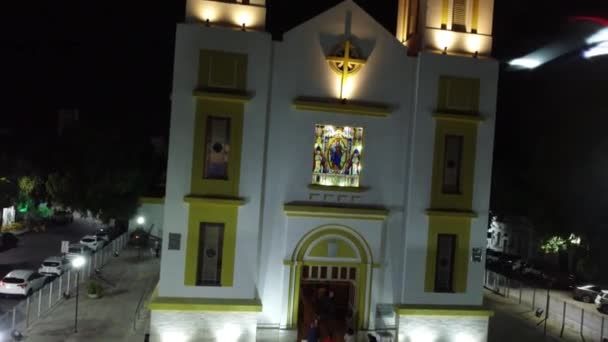 Salvador Bahia Brazylia Kwiecień 2023 Widok Lotu Ptaka Katedrę Santuario — Wideo stockowe