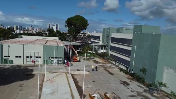 Salvador Bahia Brazílie Duben 2023 Letecký Pohled Dopravu Regionu Iguatemi — Stock video