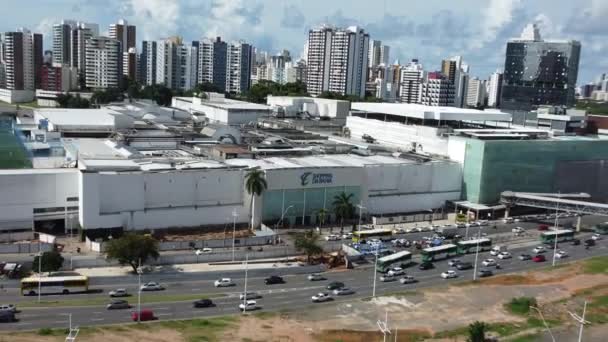 Salvador Bahia Brasile Aprile 2023 Veduta Aerea Del Traffico Nella — Video Stock