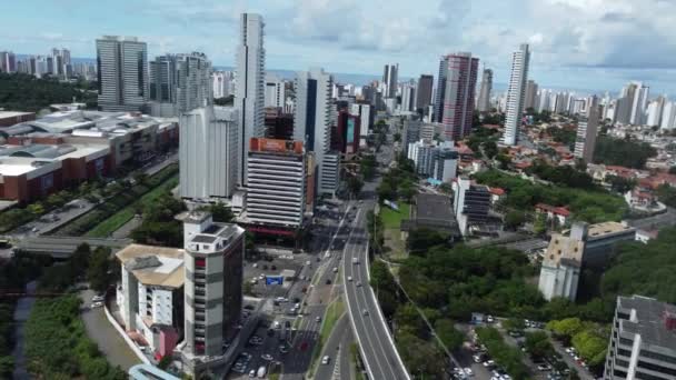 Salvador Bahia Brazil Απριλίου 2023 Αεροφωτογραφία Της Κυκλοφορίας Στην Περιοχή — Αρχείο Βίντεο