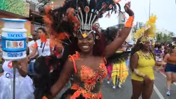 Salvador Bahia Braziliaans Februari 2023 Culturele Attractie Neemt Deel Aan — Stockvideo