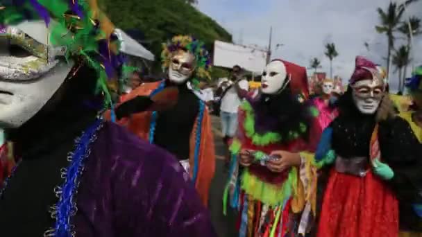 Salvador Bahia Brazil Februari 2023 Kulturattraktion Deltar Evenemanget Fuzue Pre — Stockvideo