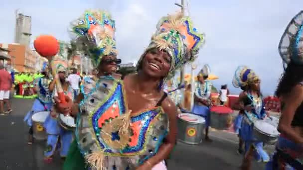 Salvador Bahia Brasilien Februar 2023 Kulturelle Attraktion Beteiligt Sich Eventi — Stockvideo