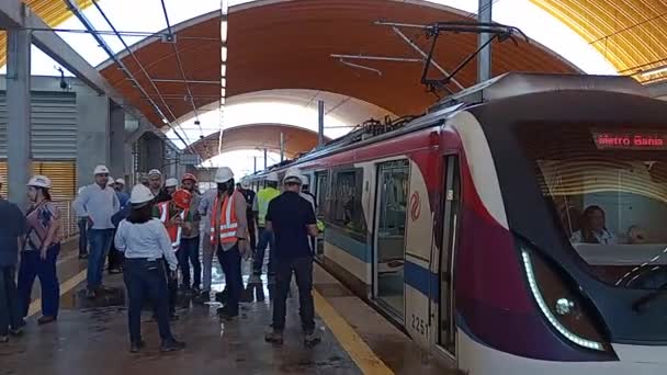 Salvador Bahia Braziliaans Mei 2023 Zicht Het Metrosysteem Stad Salvador — Stockvideo
