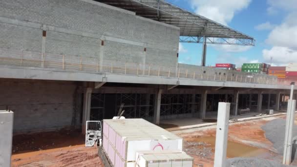 Salvador Bahia Brazilský Květen 2023 Pohled Výstavbu Nového Autobusového Nádraží — Stock video