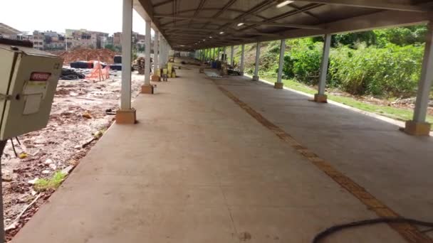 Salvador Bahia Brasil Maio 2023 Vista Construção Terminal Ônibus Bairro — Vídeo de Stock