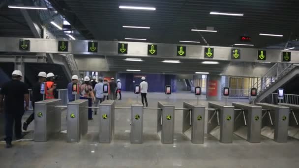 Salvador Bahia Brazil May 2023 Details Campinas Station Subway System — Stock Video