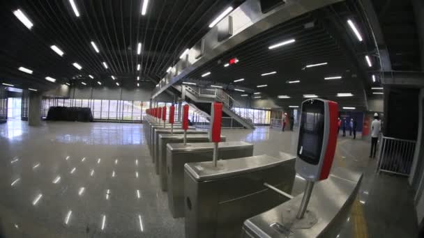 Salvador Bahia Brasil Maio 2023 Detalhes Estação Campinas Sistema Metrô — Vídeo de Stock