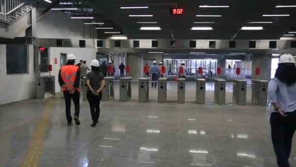 Salvador Bahia Brasil Maio 2023 Detalhes Estação Campinas Sistema Metrô — Vídeo de Stock