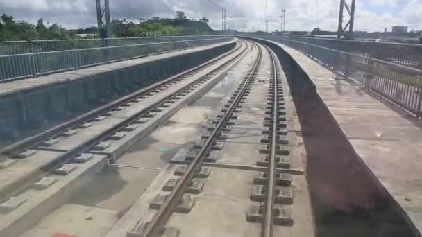 Salvador Bahia Βραζιλία Μαΐου 2023 Άποψη Του Συστήματος Του Μετρό — Αρχείο Βίντεο