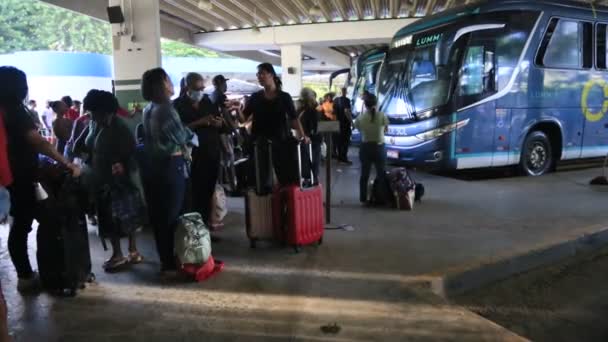 Salvador Bahia Brezilya Haziran 2023 Sao Joao Dönemindeki Salvador Otobüs — Stok video