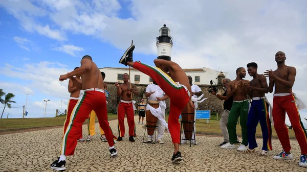 2017 Salvador Bahia Brazil July 2023 Capoeiristas Performs Farol Barra — 스톡 사진