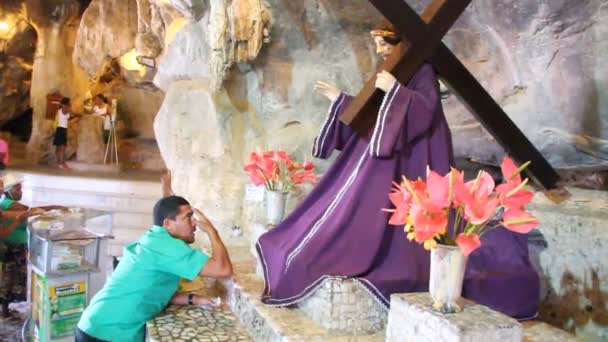 Bom Jesus Lapa Bahia Brasil Agosto 2014 Religiosos Participam Peregrinação — Vídeo de Stock