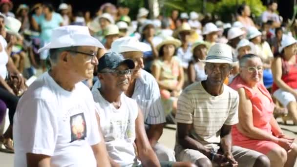 Bom Jesus Lapa Bahia Brazil August 2014 Religious Participate Pilgrimage — 图库视频影像