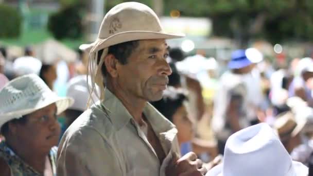 Bom Jesus Lapa Bahia Brasilien August 2014 Ordensleute Nehmen Der — Stockvideo