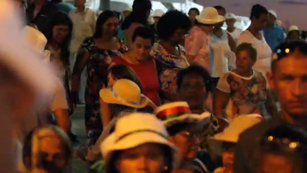 Bom Jesus Lapa Bahia Brazil Августа 2014 Года Религиозные Участники — стоковое видео