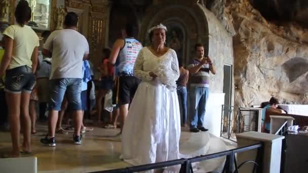 Bom Jesus Lapa Bahia Brasilien August 2014 Religiøs Deltager Pilgrimsfærd – Stock-video