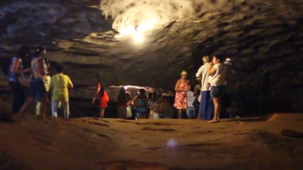 Bom Jesus Lapa Bahia Brazil August 2014 Religious Participates Pilgrimage — Stock Video