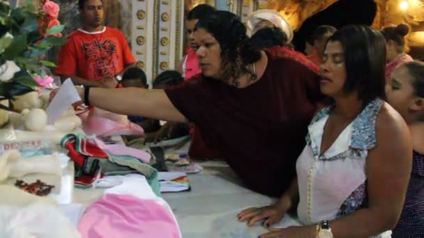 Bom Jesus Lapa Bahia Brasil Agosto 2014 Religiosos Participan Peregrinación — Vídeos de Stock