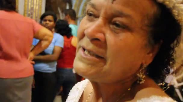 Bom Jesus Lapa Bahia Brasil Agosto 2014 Religiosos Participan Peregrinación — Vídeos de Stock