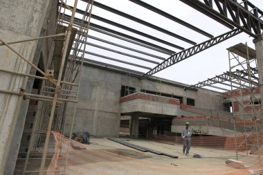 itabuna, bahia, brazil - may 9, 2023: Construction of full-time public school in the city of Itabuna in southern Bahia.