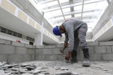 itabuna, bahia, brazil - may 9, 2023: Construction of full-time public school in the city of Itabuna in southern Bahia.