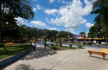 cruz das alma, bahia, brazil - july 17, 2023: View of a public square in the city of Cruz das Almas.
