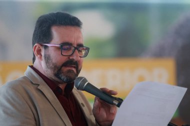 cruz das alma, bahia, brazil - july 17, 2023: Fabio Josue Santos, Dean of the Federal University of Renoncavo da Bahia - UFRB - in Cruz das Almas city.